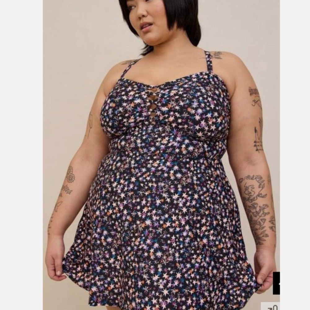 Torrid Swim Dress Size 0 Stars Print